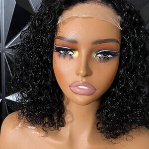 Curly Black Lace Front Wig